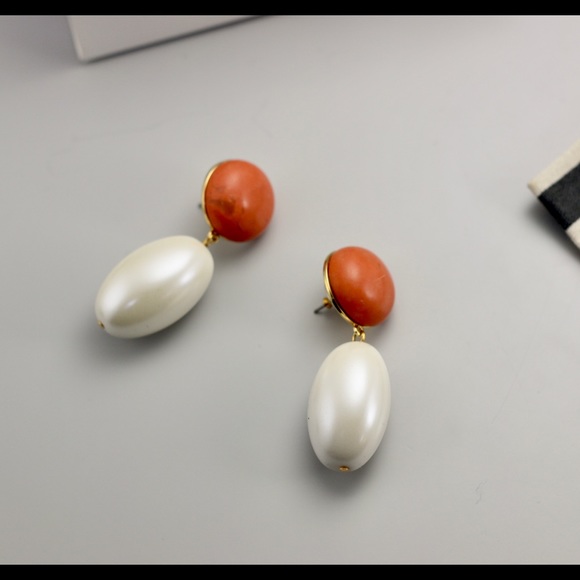 Lele Sadoughi drop stone pearl earrings - Picture 3 of 4